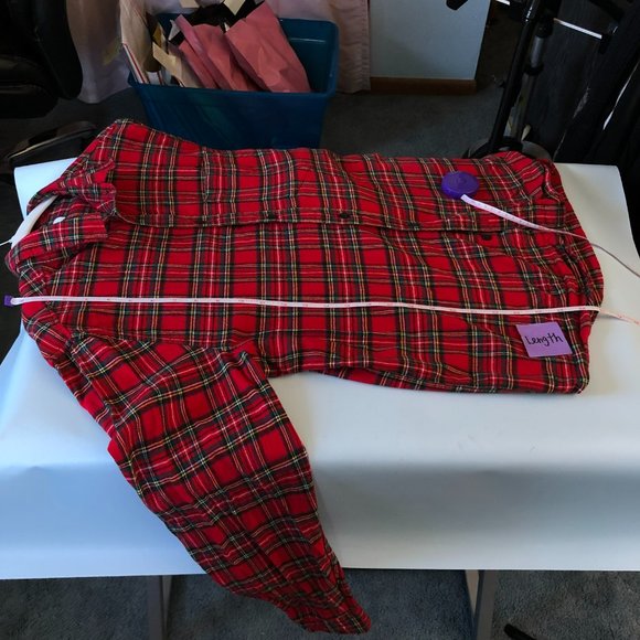 Urban Outfitters Red Cotton Plaid Flannel Button Down Shirt Autumn Fall Fashion - Picture 8 of 9